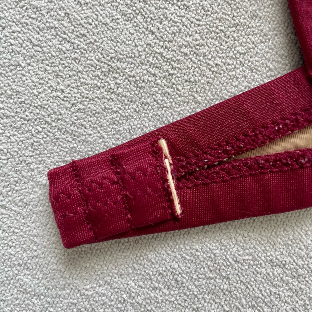 FINAL SALE $9 // J. CREW Burgundy Bikini Top No Underwire Push-Up - Picture 6 of 14